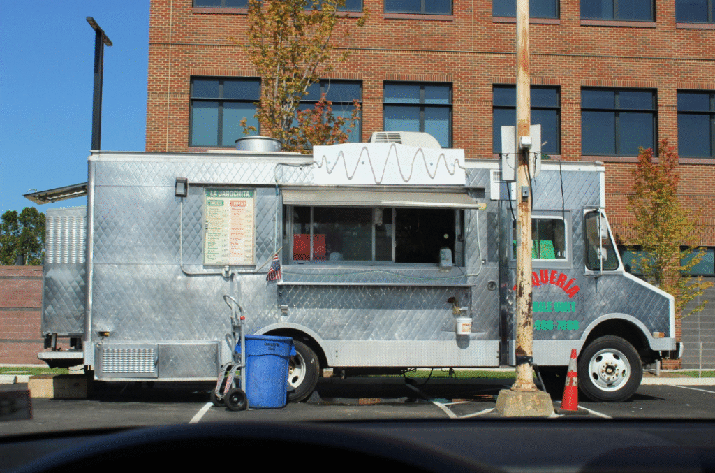 food truck outside building